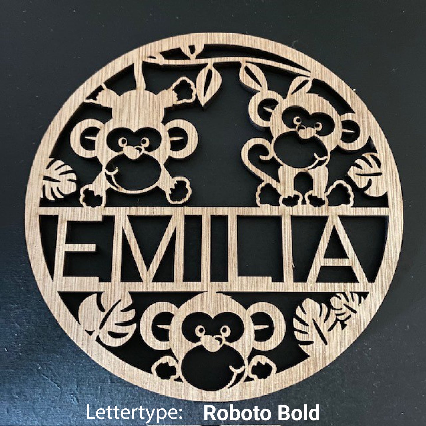 Decoratie met naam - Aap 2