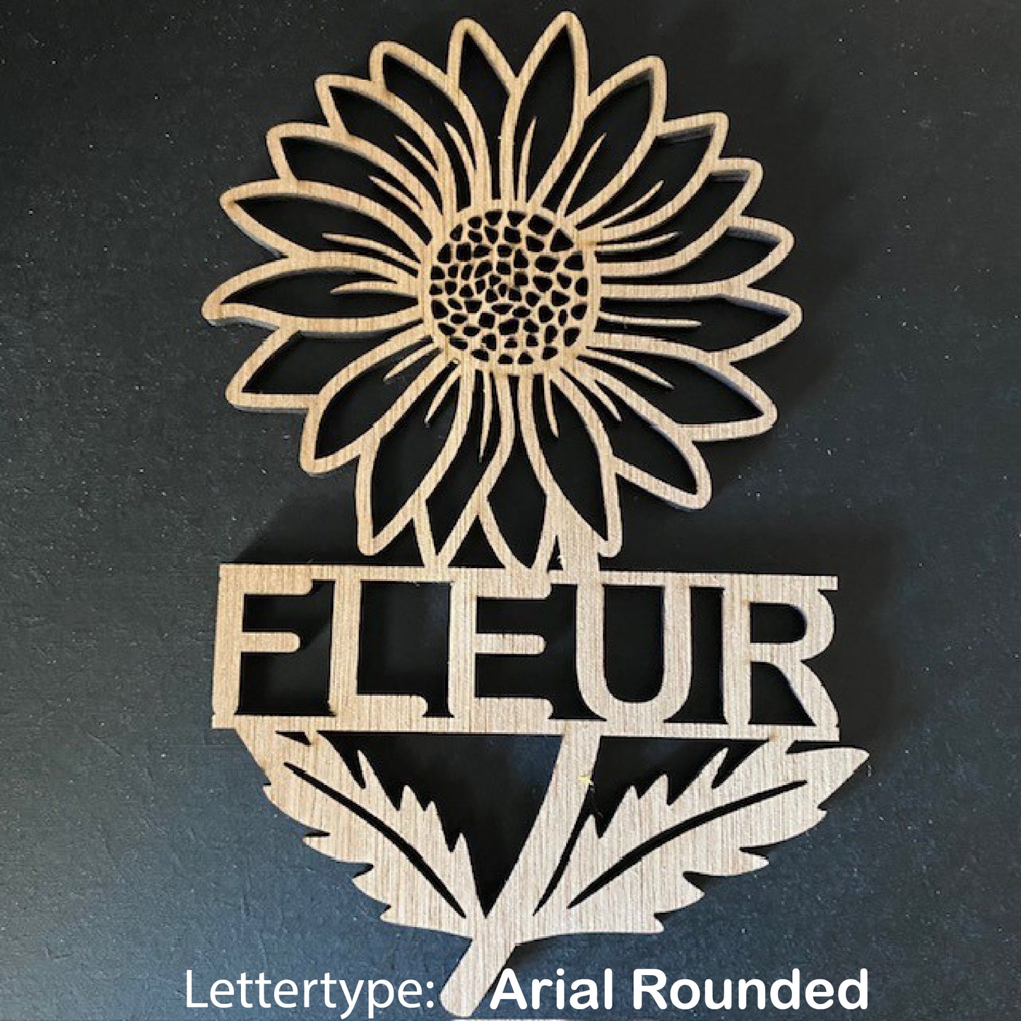 Decoratie met naam - Bloem