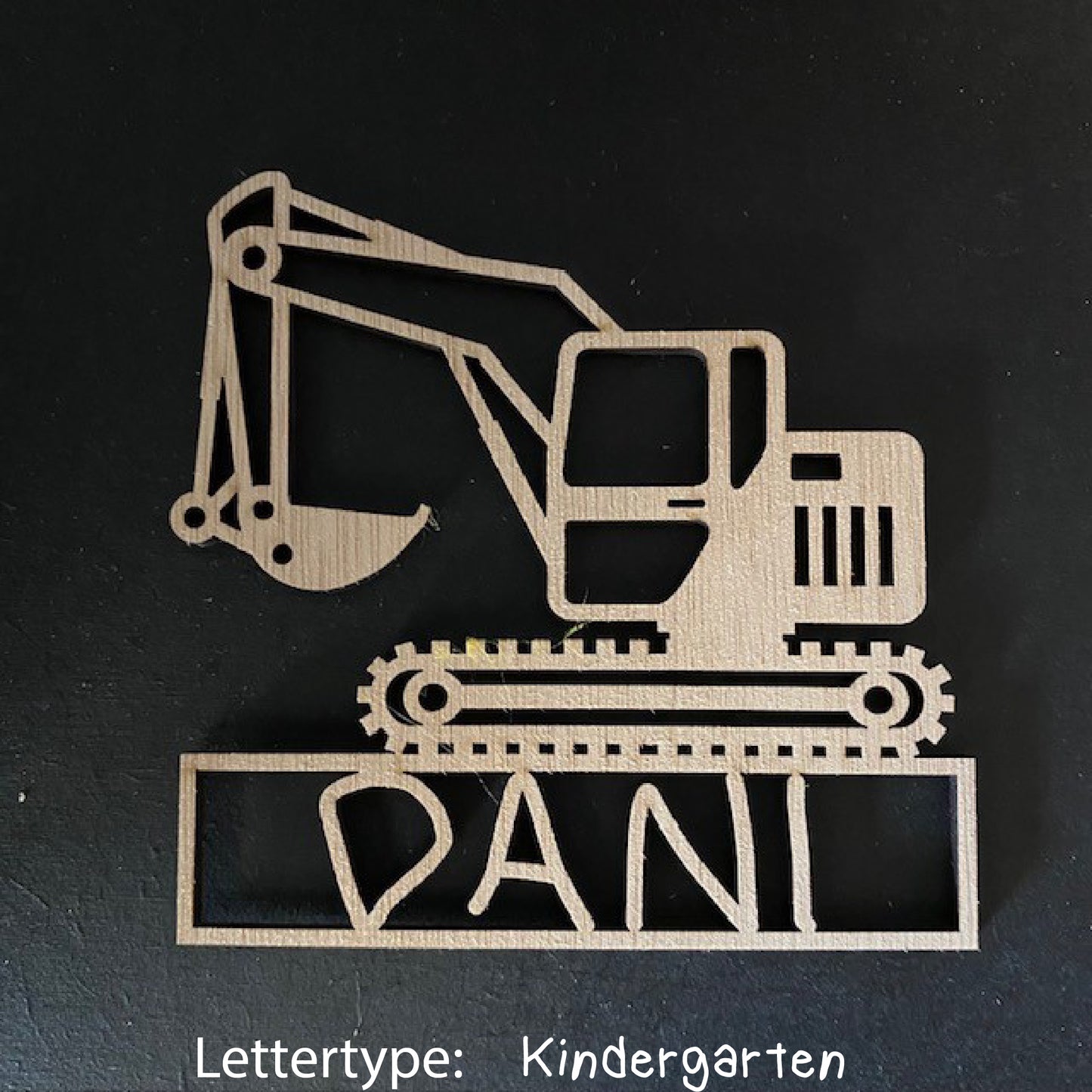 Decoratie met naam - Bouwmachine 1