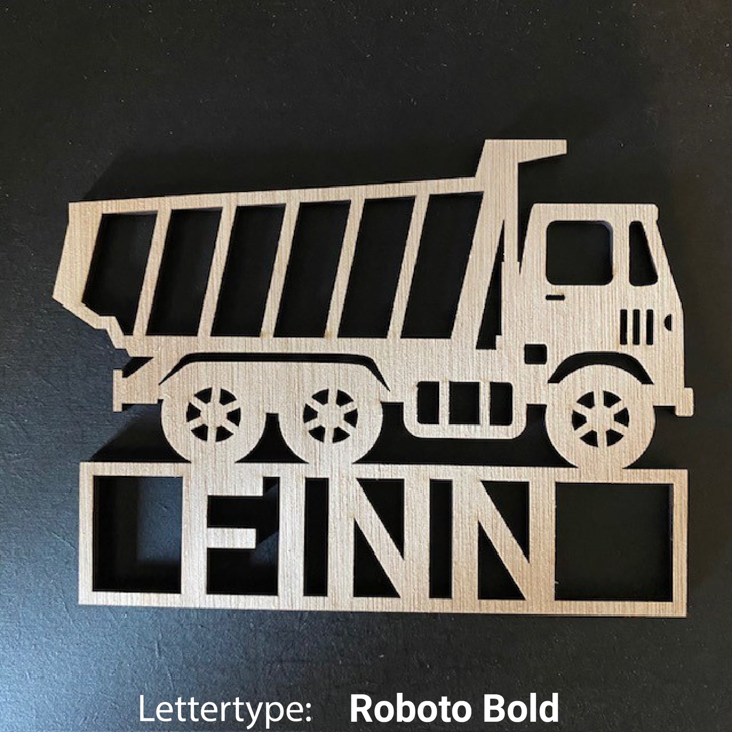 Decoratie met naam - Bouwmachine 3