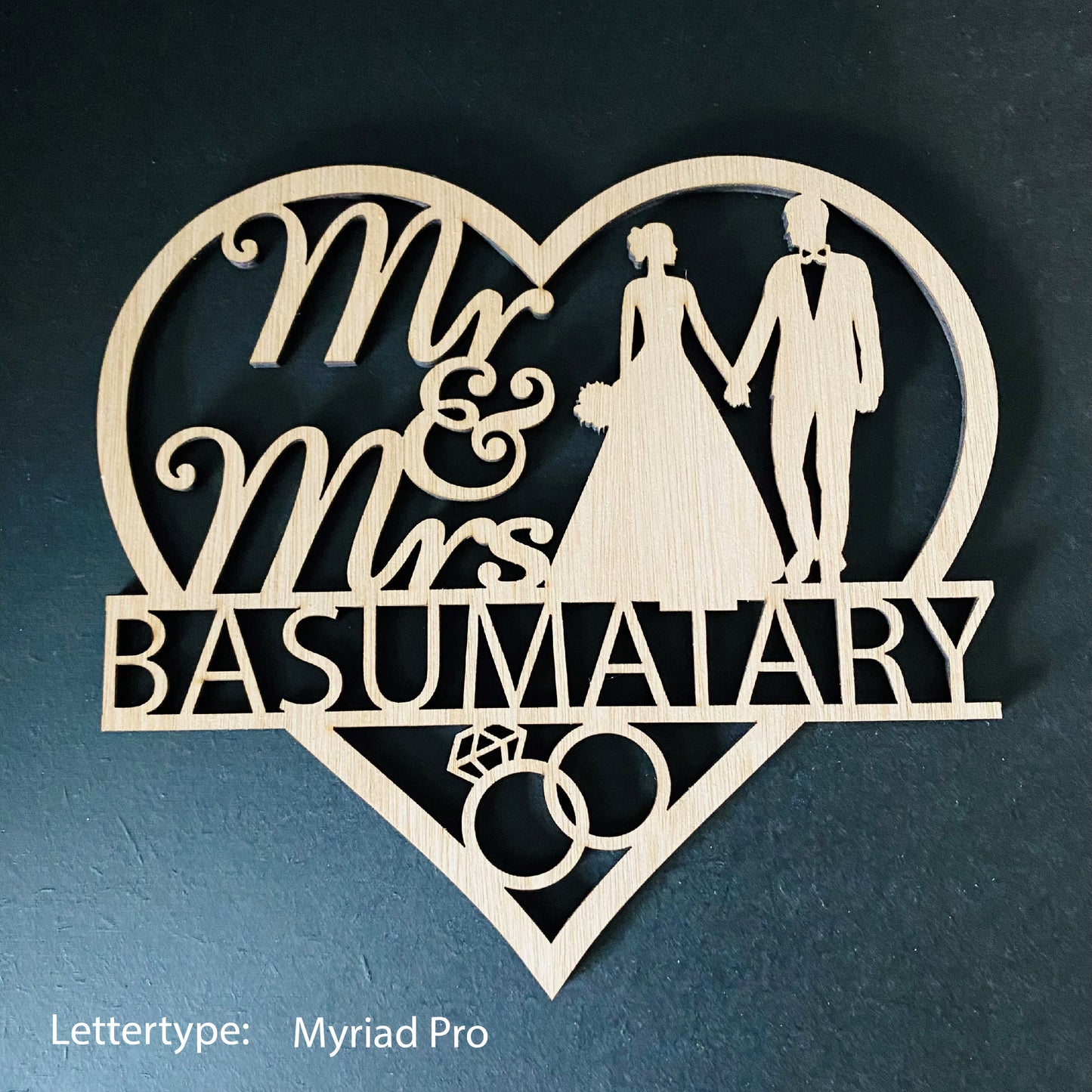 Decoratie met naam - Mr en Mrs