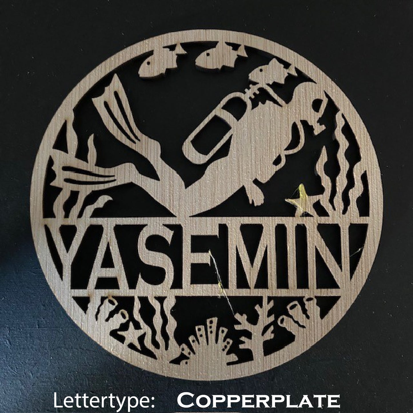 Decoratie met naam - Duiker