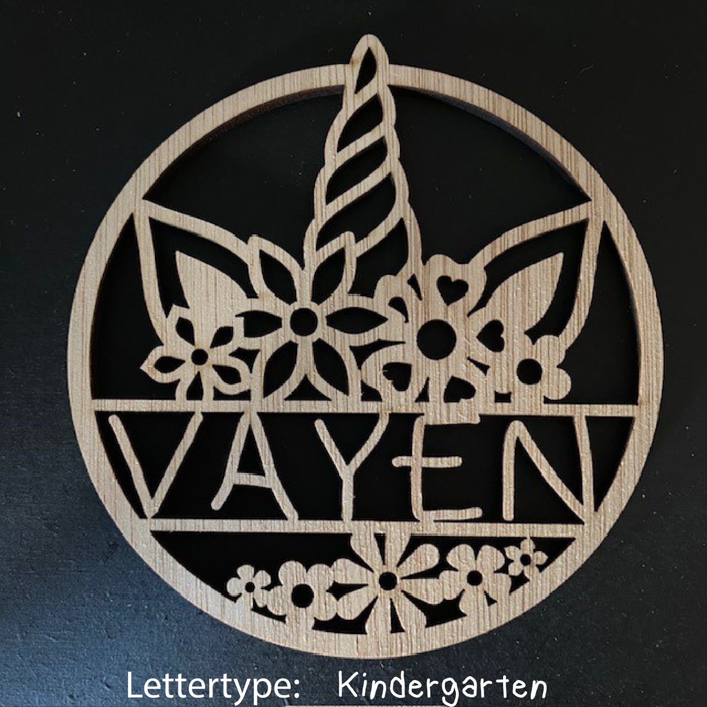 Decoratie met naam - Eenhoorn 4