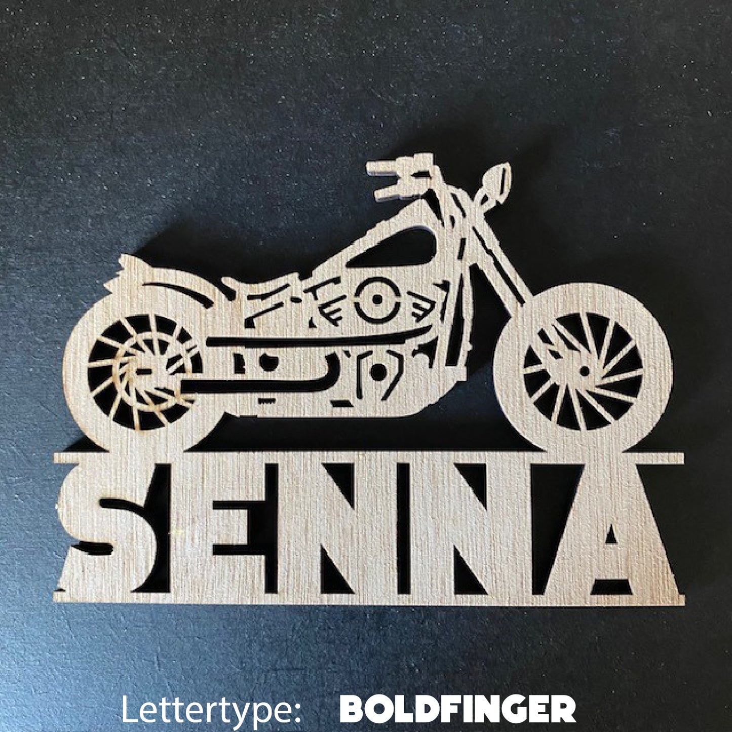 Decoratie met naam - Motor 2