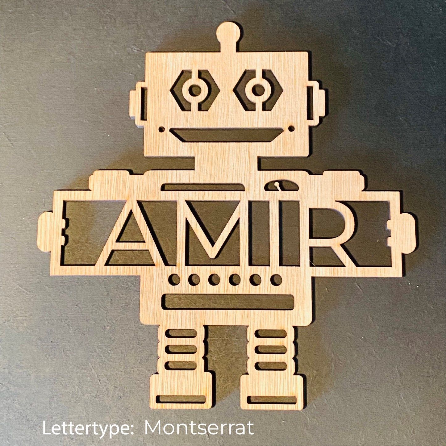 Decoratie met naam - Robot 1