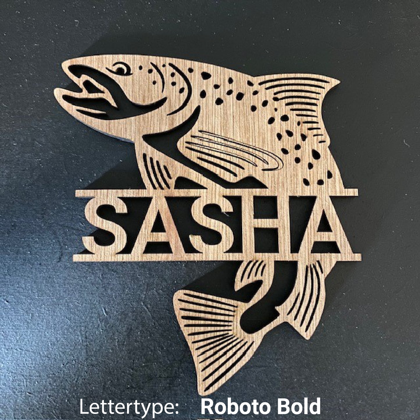 Decoratie met naam - Vis 2