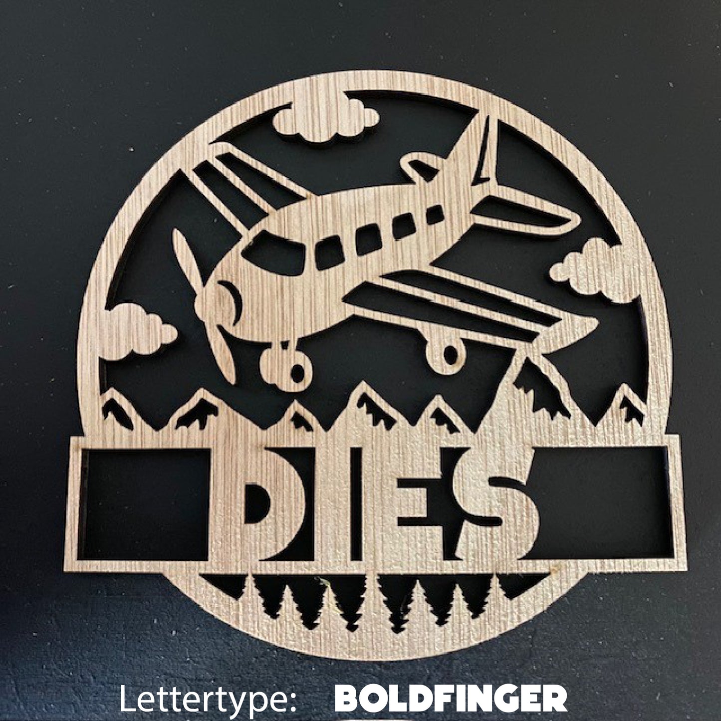 Decoratie met naam - Vliegtuig 1