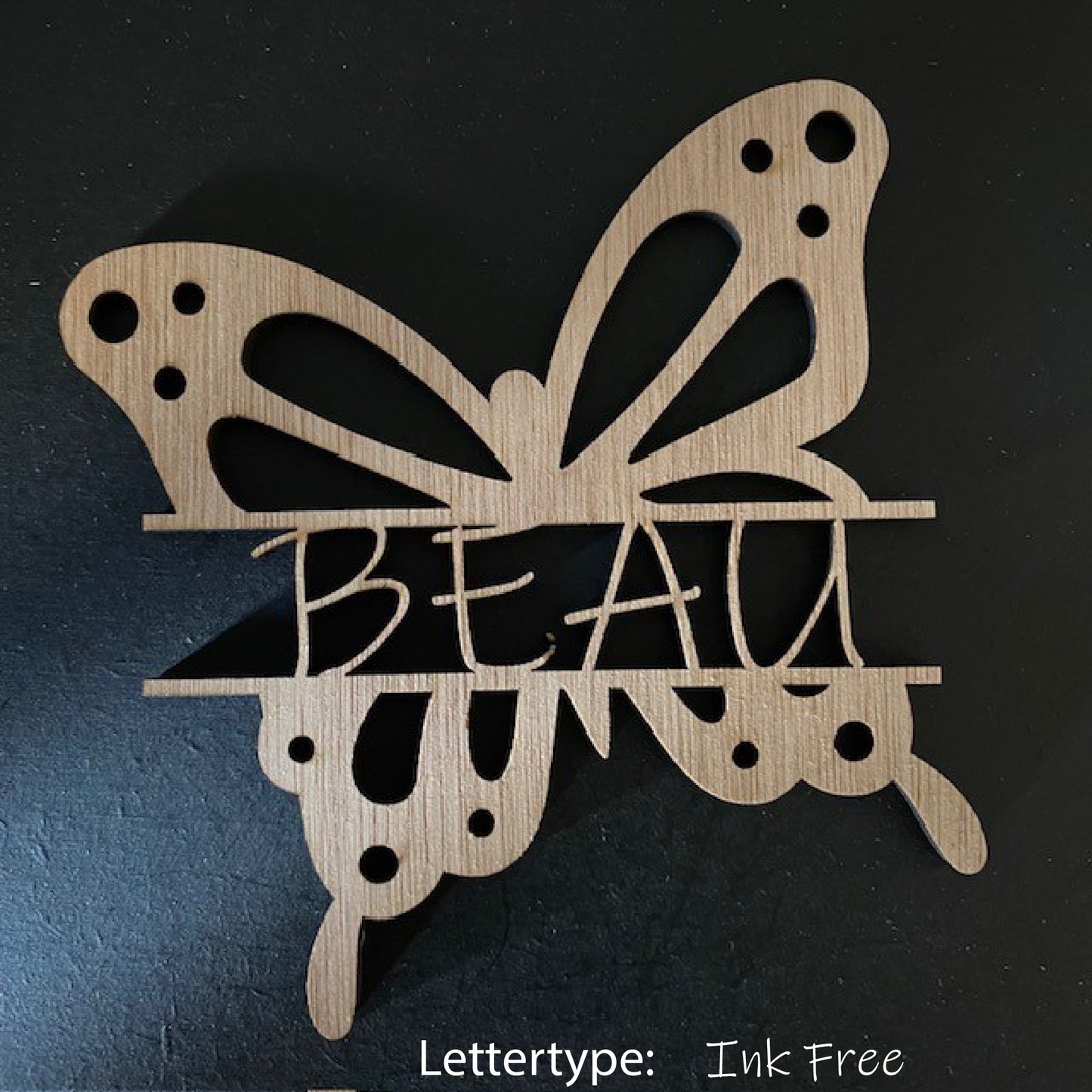 Decoratie met naam - Vlinder 2