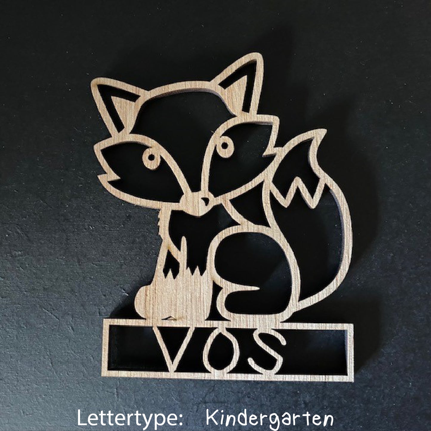 Decoratie met naam - Vos