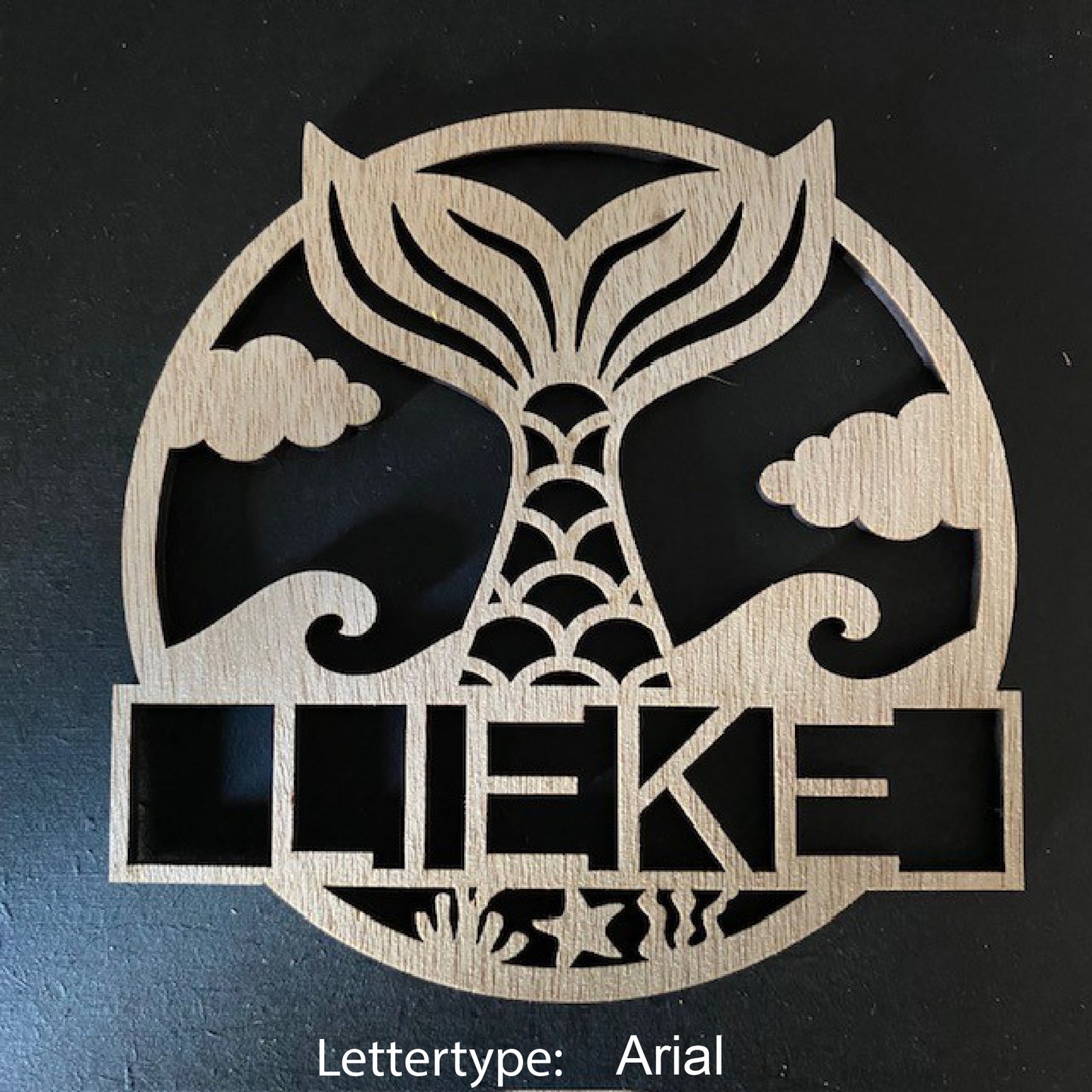 Decoratie met naam - Zeemeermin 1