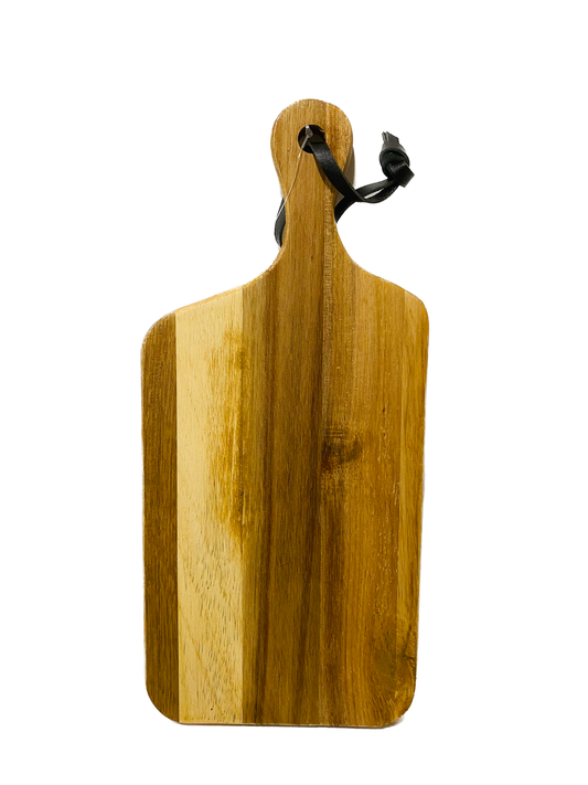 Borrelplank acacia rechthoek met handvat 35x16cm