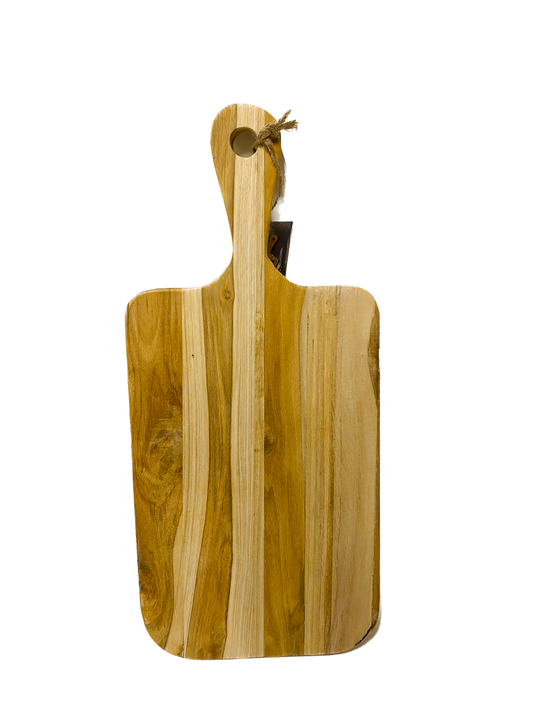 Borrelplank teak rechthoek met handvat 40x18cm
