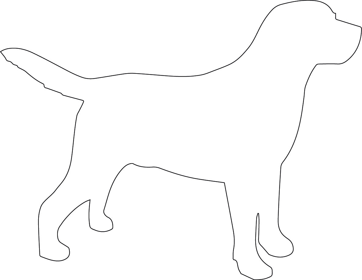 Voerbak/waterbak hond met naam en silhouet