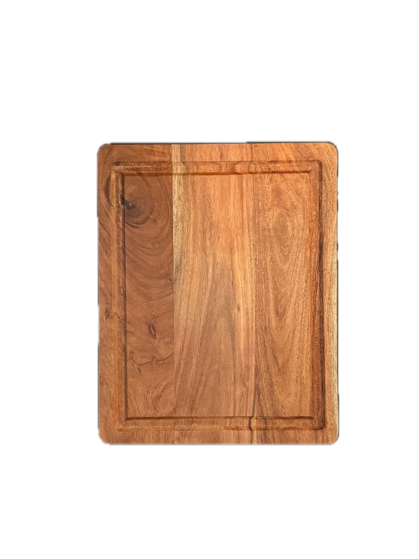 Borrelplank acacia rechthoek met/zonder handgreep 32x25x1,4cm