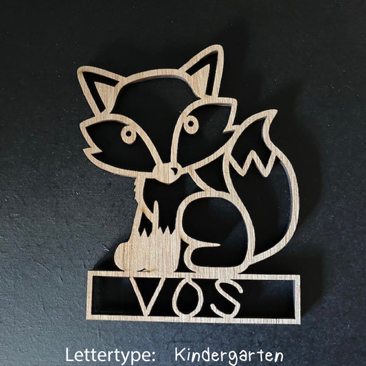 Decoratie met naam - Vos