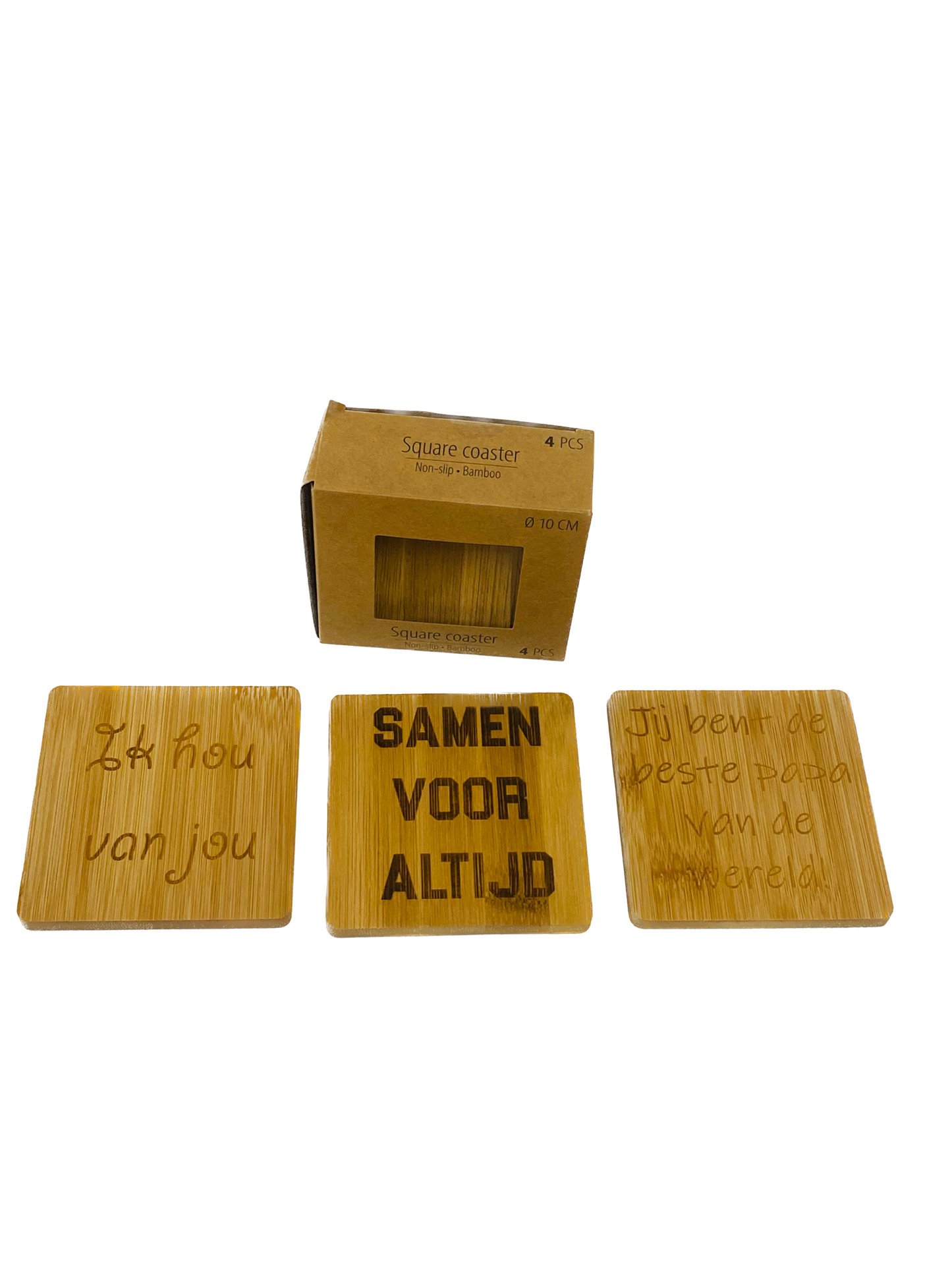 Onderzetter bamboe - set van 4