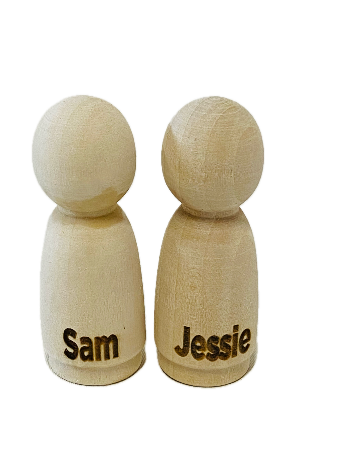 Houten poppetjes 50 of 65 mm