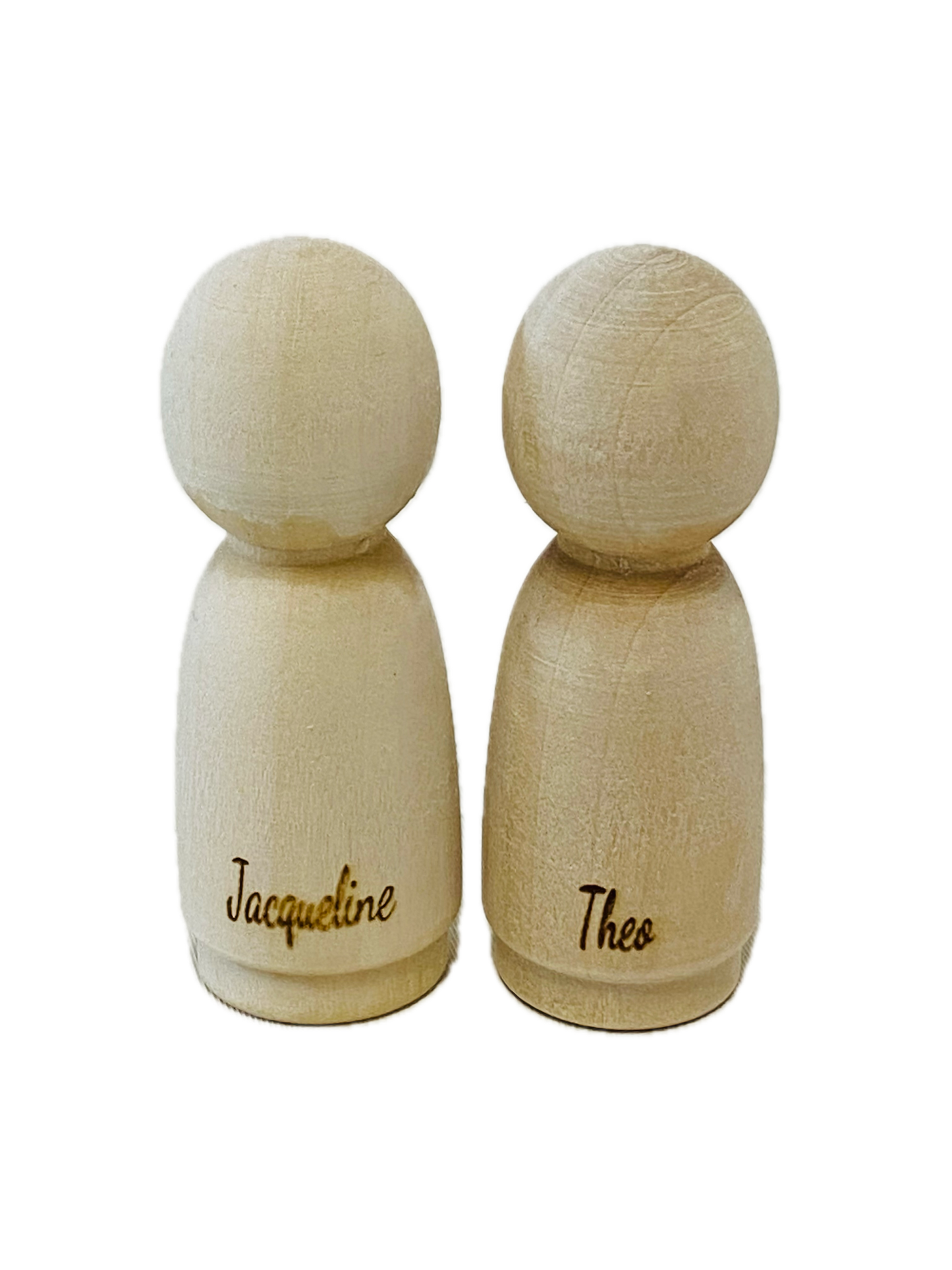 Houten poppetjes 50 of 65 mm